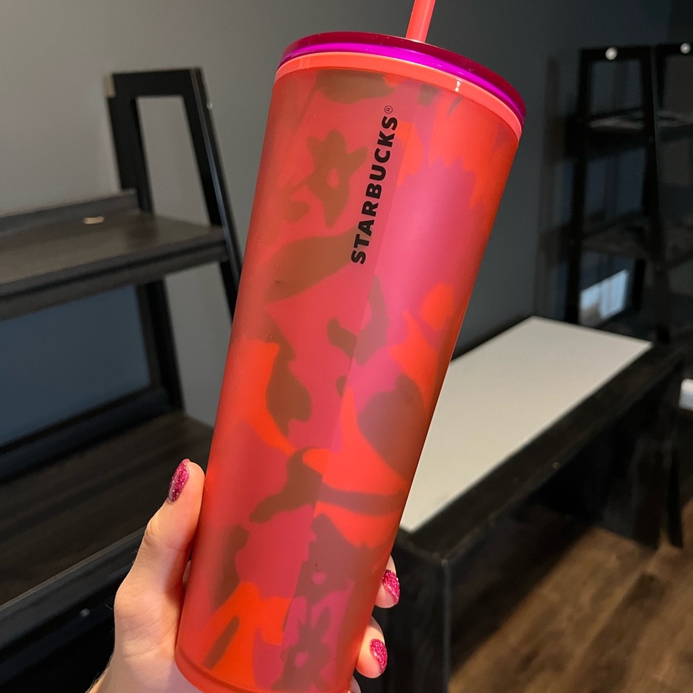 floral starbucks cup